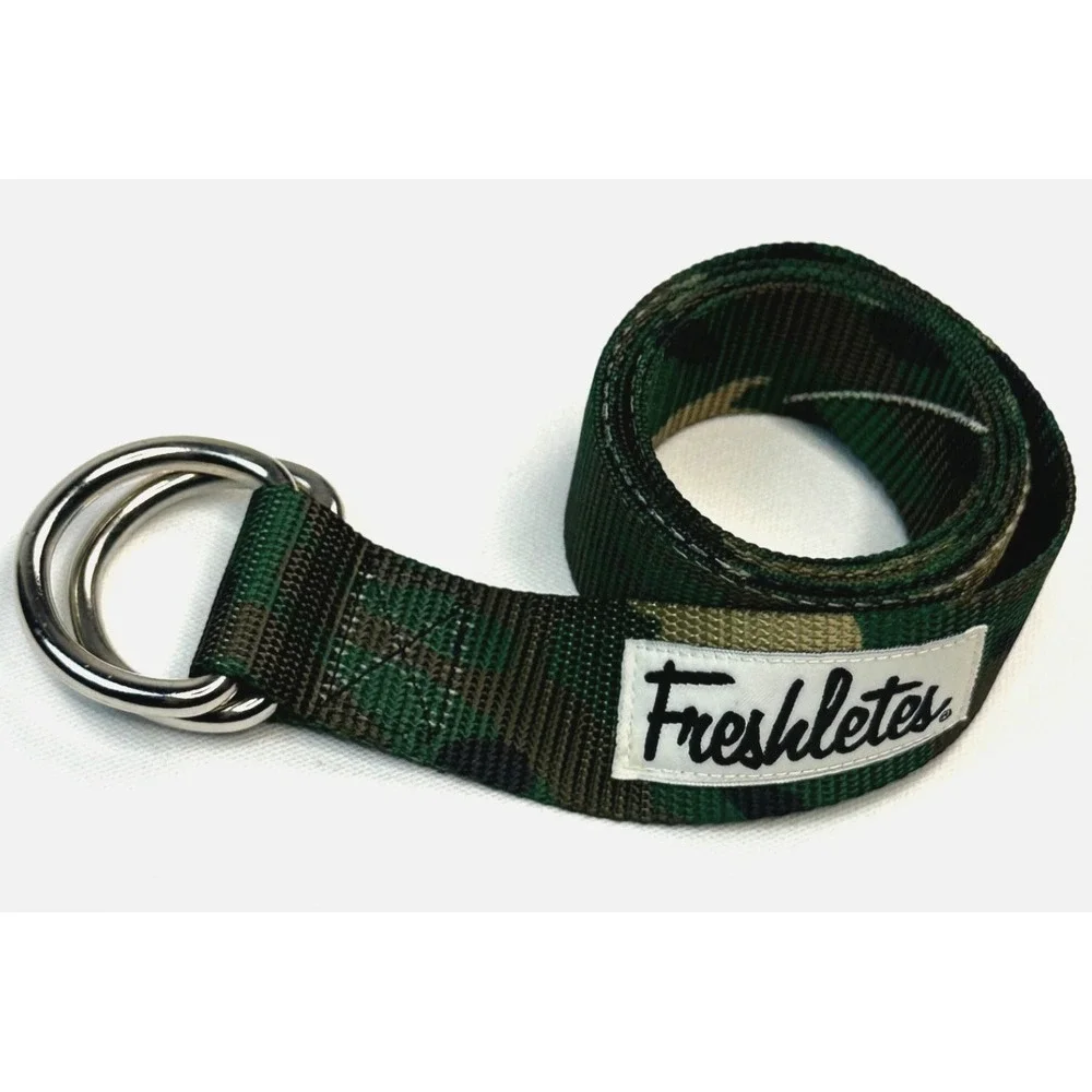 Freshletes Camo D-Ring Belt Mens Camouflage Nylon Webbed Tactical Adjustable